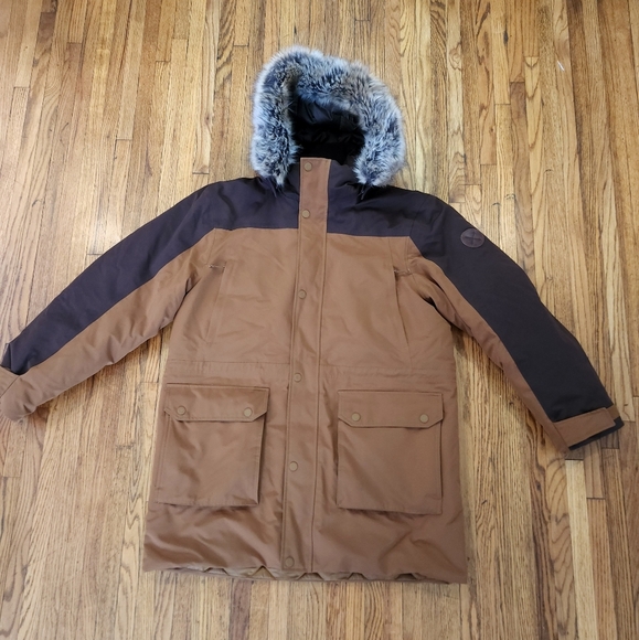 LANDS END BLAKE SHELTON Mens Coat Hooded Expedition Parka Size L - Picture 1 of 7